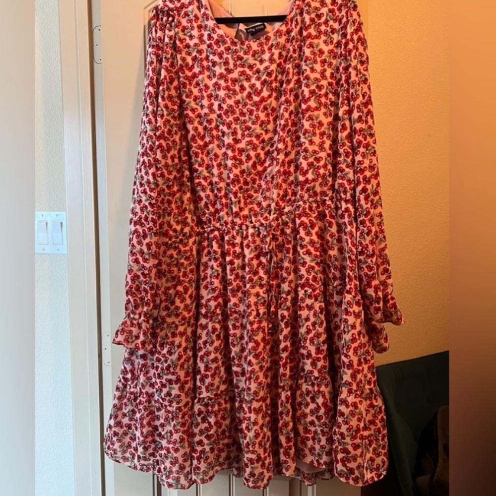 Red & Pink Cherry Dress 🍒